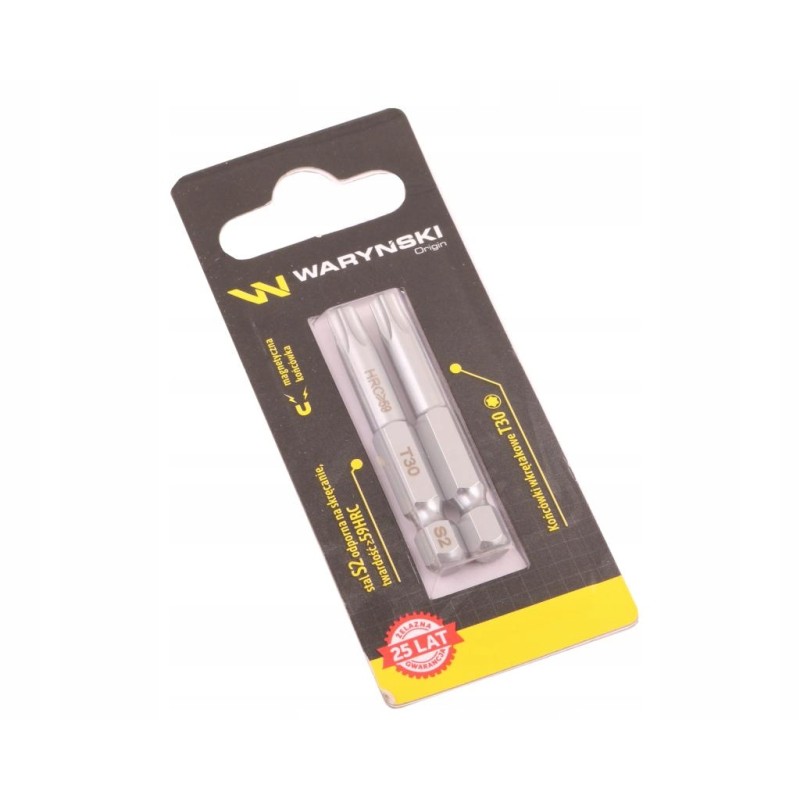 T30 50mm screwdriver bits, Warynski set, incl