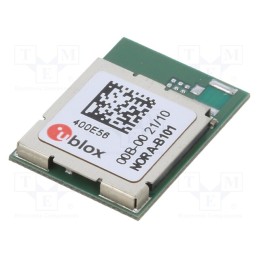 1 pcs x u-blox - NORA-B101-00B - Module: Bluetooth Low Energy, SMD, Dim: 10.4x14.3x1.7mm, 2.4GHz