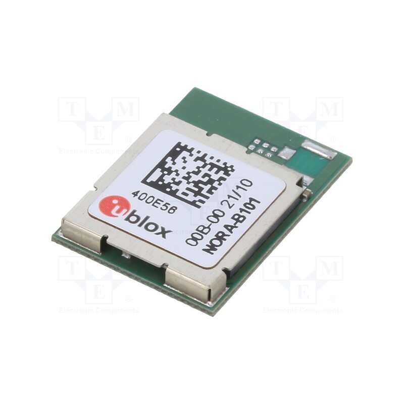 1 pcs x u-blox - NORA-B101-00B - Module: Bluetooth Low Energy, SMD, Dim: 10.4x14.3x1.7mm, 2.4GHz