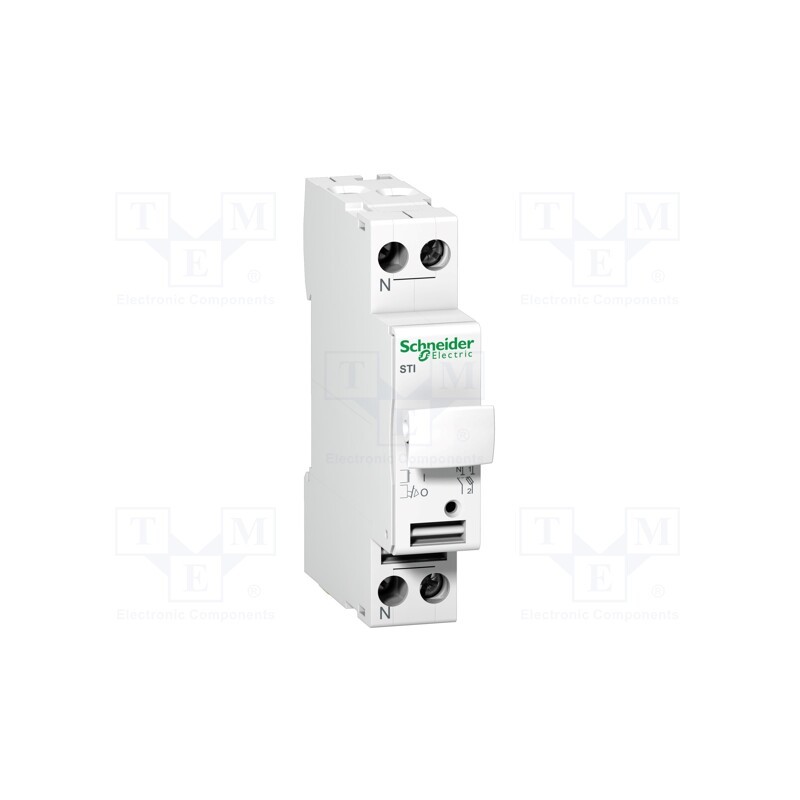 1 pcs x SCHNEIDER ELECTRIC - A9N15646 - Poles: 2, 500VAC, for DIN rail mounting, 10x38mm