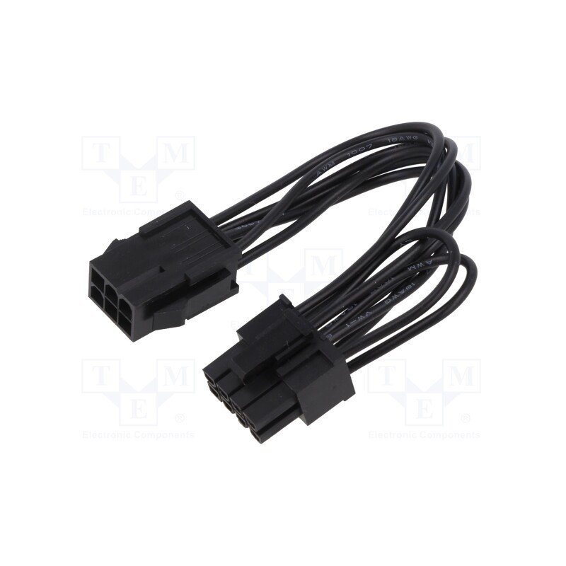 1 pcs x SAVIO - SAVAK-49 - Cable: mains, PCIe 6pin male,PCIe 8pin female, 0.15m