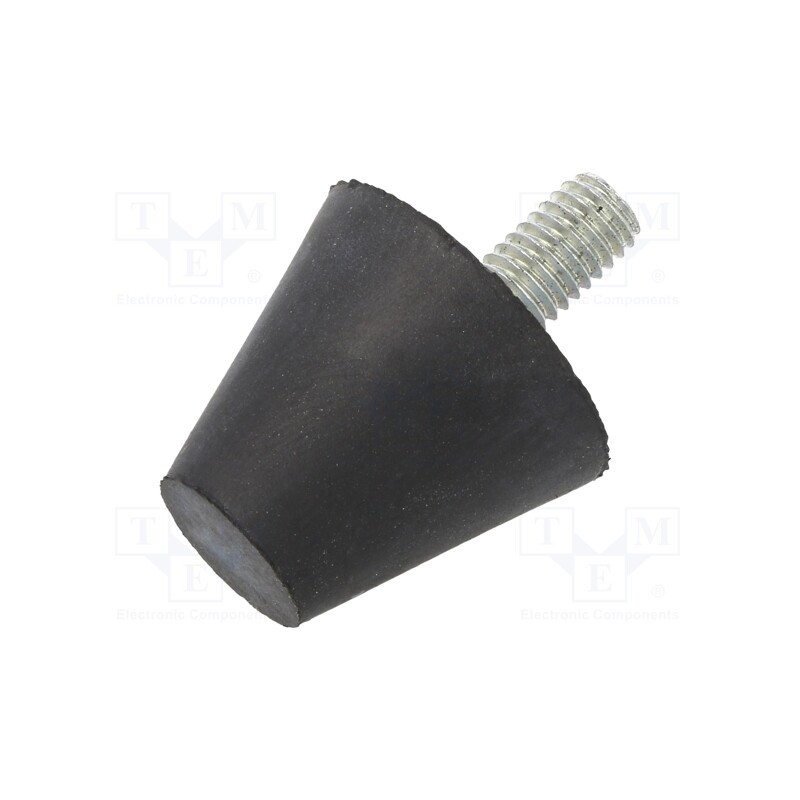 1 pcs x ELESA+GANTER - DVB.6-20-17-M5-10-70 - Vibroisolation foot, Ø: 20mm, Shore hardness: 70±5, 468N, 110N/mm