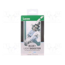 1 pcs x LUCAS - LLX472BL50X2 - Filament lamp: automotive, P43t, white-blue, 12V, 60/55W