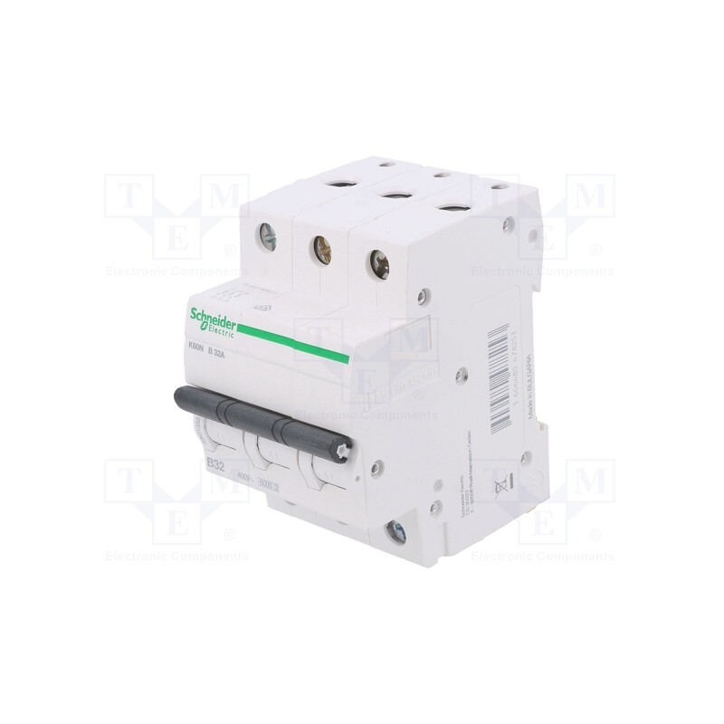 1 pcs x SCHNEIDER ELECTRIC - A9K01332 - Circuit breaker, 230/400VAC, Inom: 32A, Poles: 3, Charact: B, 6kA