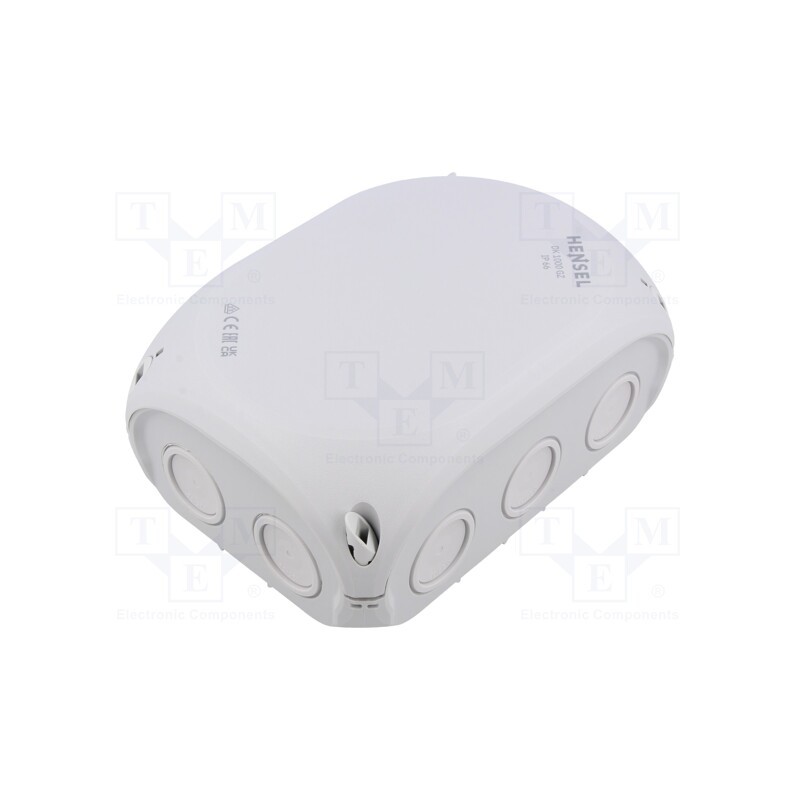 1 pcs x HENSEL - 62000156 - Enclosure: junction box, X: 130mm, Y: 180mm, Z: 77mm, IP66, grey