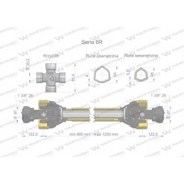 Articulated and telescopic shaft 860 1250mm 830nm ce 202