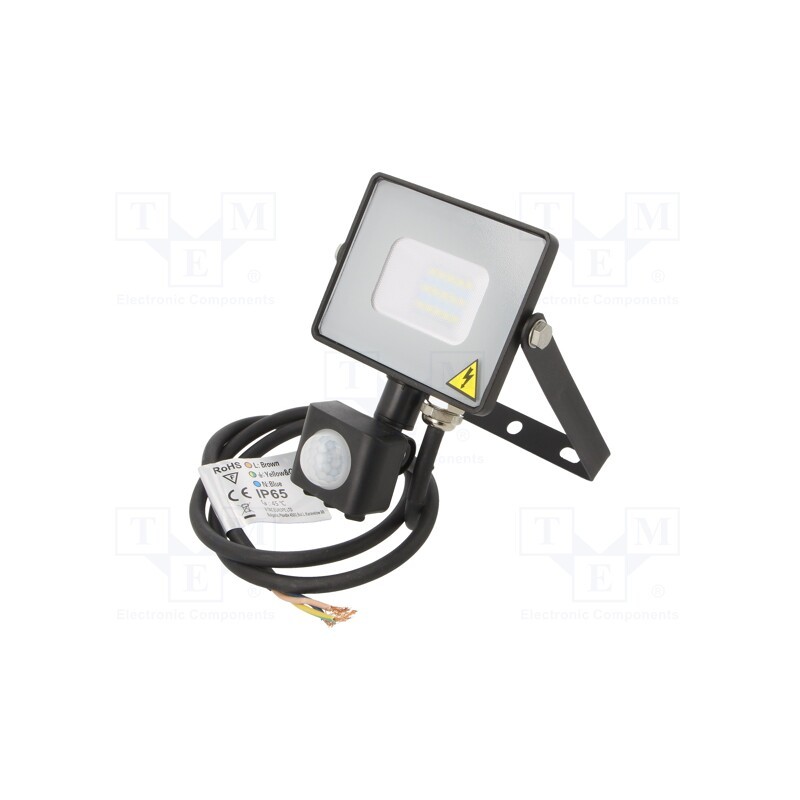 1 pcs x V-TAC - SKU 438 - Lamp: LED flood light, 220/240VAC, 10W, cool white, 100°, 6400K
