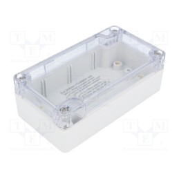 1 pcs x HAMMOND - 1554C2GYCL - Enclosure: multipurpose, X: 65mm, Y: 120mm, Z: 40mm, 1554, grey, IP66