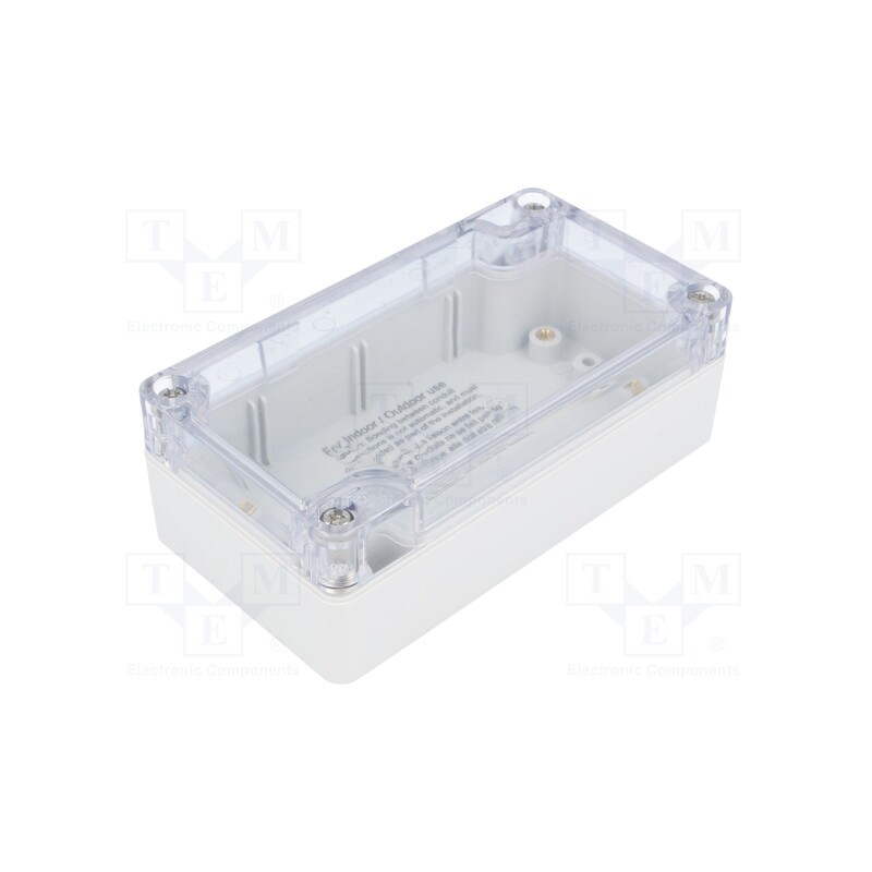 1 pcs x HAMMOND - 1554C2GYCL - Enclosure: multipurpose, X: 65mm, Y: 120mm, Z: 40mm, 1554, grey, IP66