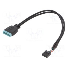 1 pcs x GEMBIRD - CC-U3U2-01 - Cable: mains, USB 2.0 9pin,USB 3.0 19pin, 0.3m, Cablexpert
