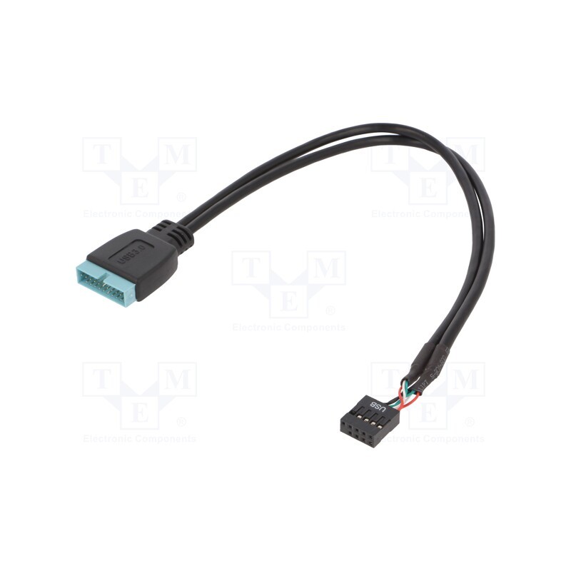 1 pcs x GEMBIRD - CC-U3U2-01 - Cable: mains, USB 2.0 9pin,USB 3.0 19pin, 0.3m, Cablexpert