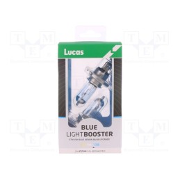 1 pcs x LUCAS - LLX472BLX2 - Filament lamp: automotive, P43t, white-blue, 12V, 60/55W, BLUE