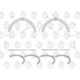 Set of half rings n 0 40 II cut 42013991 c
