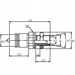 Quick connector plug skp m 1 2 bulkhead thread