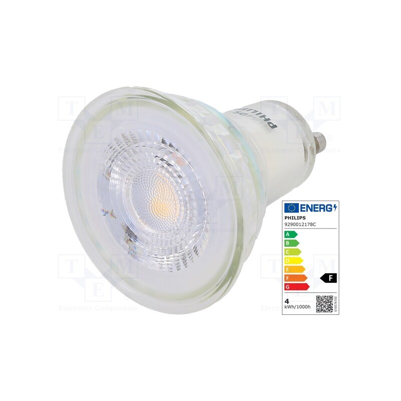 1 pcs x PHILIPS - 8718696752531 - LED lamp, warm white, GU10, 230VAC, 255lm, P: 3.5W, 36°, 2700K