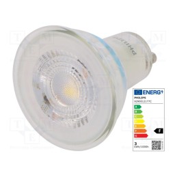 1 pcs x PHILIPS - 8718696728314 - LED lamp, neutral white, GU10, 230VAC, 230lm, P: 2.7W, 36°, 4000K