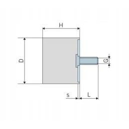 Rubber shock absorber and vibration damper M12