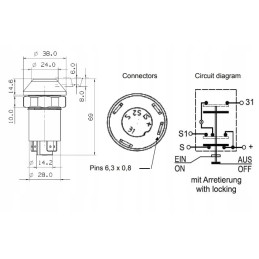 Round parking light switch