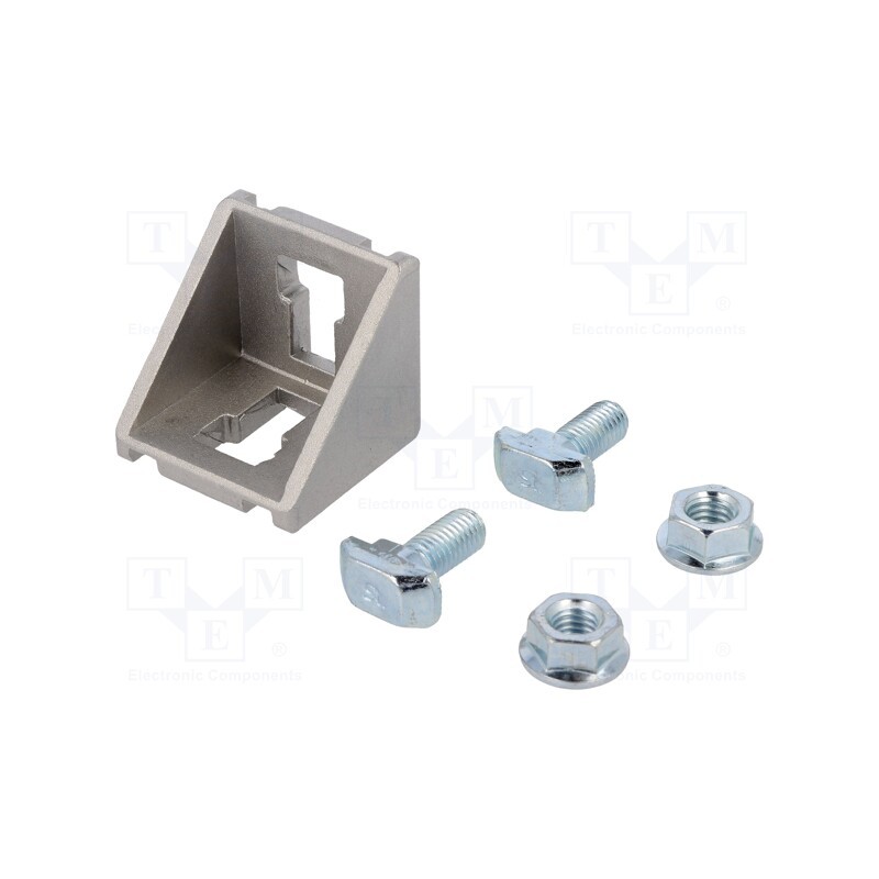 1 pcs x ELESA+GANTER - GN 960-40-10-40-40-C-MT - Angle bracket, for profiles, Width of the groove: 10mm, W: 38mm