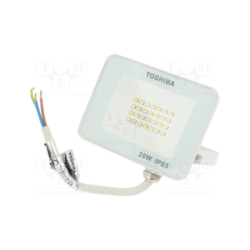 1 pcs x TOSHIBA LED LIGHTING - DELL-FLC4020C5A021 - Lamp: LED flood light, 230VAC, 20W, cool white, 120°, 6500K, IP65