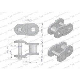 Chain link reinforced p28ah 1 ansi a 140h