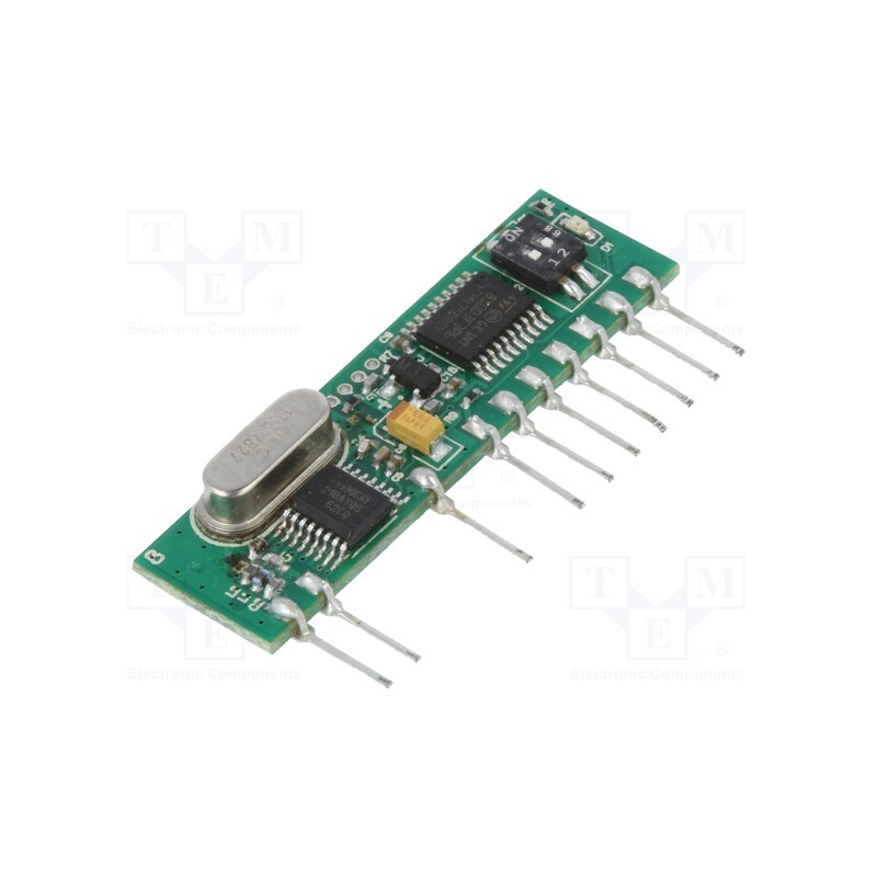 1 pcs x RADIOCONTROLLI - RC-RHCS-4CH - Module: RF, AM receiver, ASK,OOK, 433.92MHz, -108dBm, 4.5÷5.5VDC