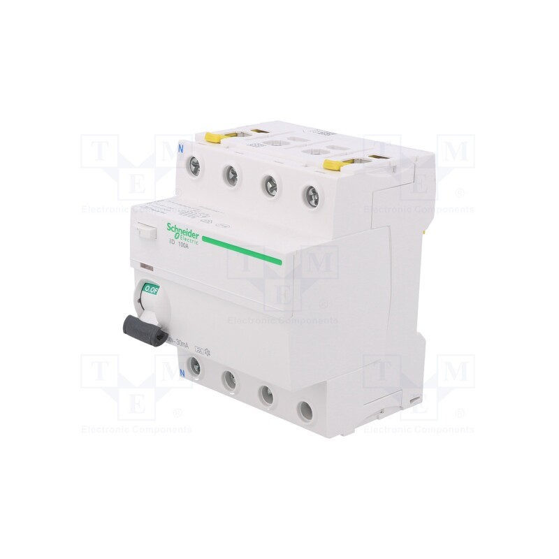 1 pcs x SCHNEIDER ELECTRIC - A9Z21491 - RCD breaker, Inom: 100A, Ires: 30mA, Poles: 4, 400VAC, IP20, 1÷25mm2