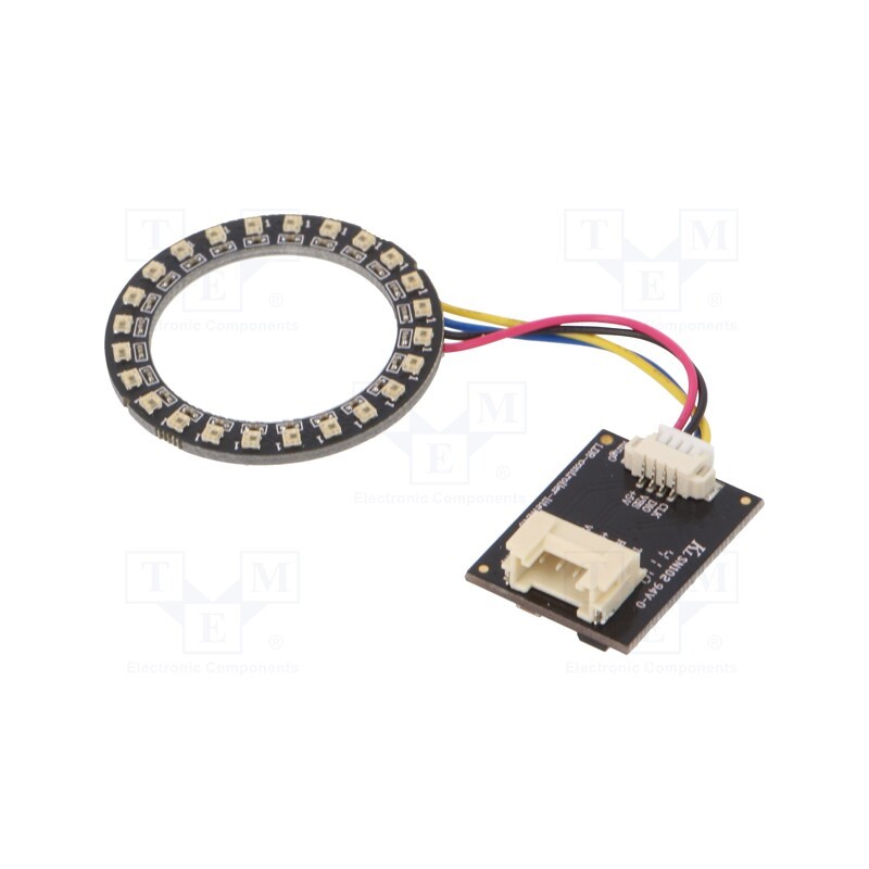 1 pcs x LUMEX - SMR-3727-24-RGB-UR - LED ring, RGB, 1.9W, 5VDC, 120°, No.of diodes: 24, Dim: Ø37mm, 5mA