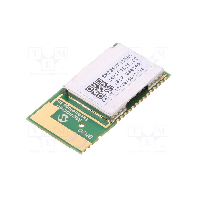1 pcs x MICROCHIP TECHNOLOGY - BM20SPKS1NBC-0001AA - Module: Bluetooth, Bluetooth 5,Bluetooth Low Energy, SMD, audio
