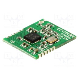 1 pcs x RADIOCONTROLLI - RC-CC1101-SPI-SMT-434 - Module: RF, 434MHz, SPI, -110dBm, 1.8÷3.6VDC, 10dBm, SMD, 15x18mm