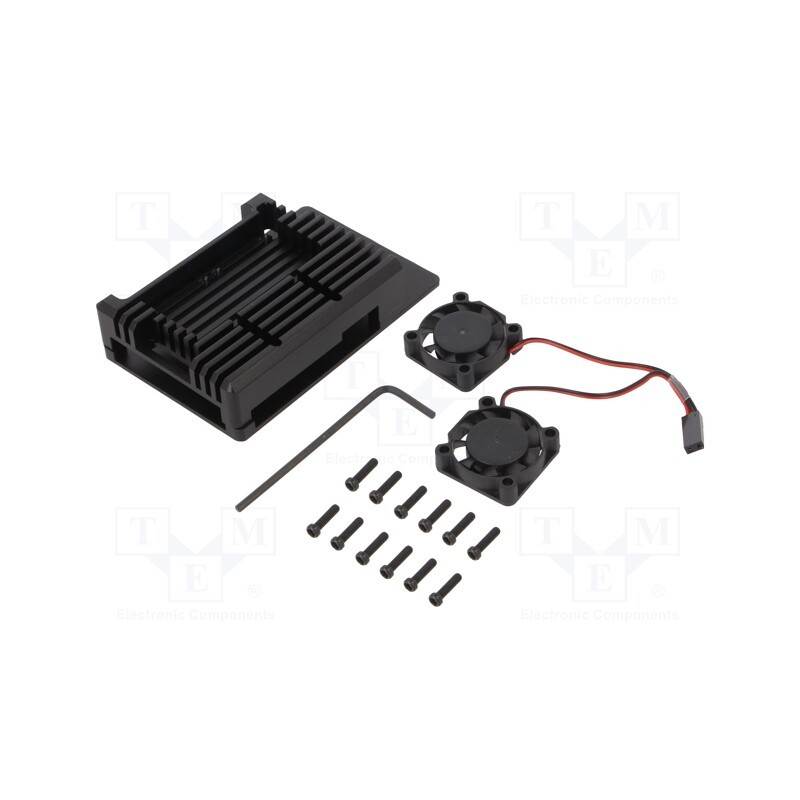 1 pcs x - LON-15106 - Enclosure: for computer, Raspberry Pi 4 B, aluminium, black
