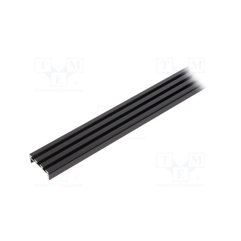 1 pcs x KLUu015a - A05556A07_1 - Profiles for LED modules, black, 1m, GIZA, aluminium, anodized