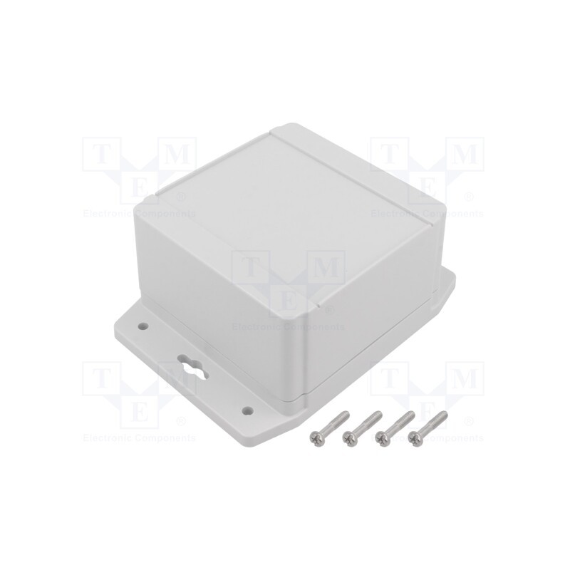 1 pcs x HAMMOND - 1555LF42GY - Enclosure: multipurpose, X: 104mm, Y: 106mm, Z: 62mm, 1555F, ABS, grey