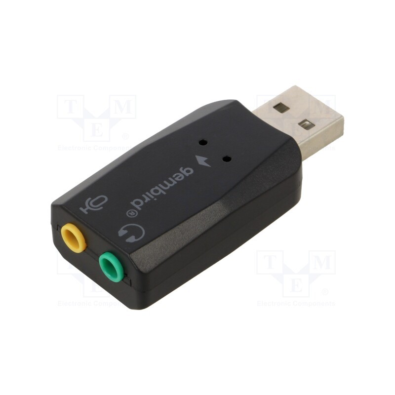 1 pcs x GEMBIRD - SC-USB2.0-01 - PC extension card: sound, USB 2.0, PnP, black
