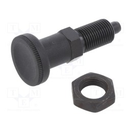 1 pcs x ELESA+GANTER - GN 617-8-AK - Indexing plungers, Thread: M16, Plating: black finish, 8mm