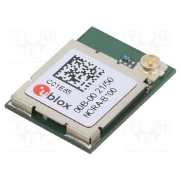 1 pcs x u-blox - NORA-B100-00B - Module: Bluetooth Low Energy, u.FL, SMD, Dim: 10.4x14.3x1.7mm