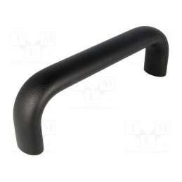 1 pcs x ELESA+GANTER - GN5 65-26-160-SW - Handle, aluminium, black, H: 57mm, L: 177mm, W: 26mm
