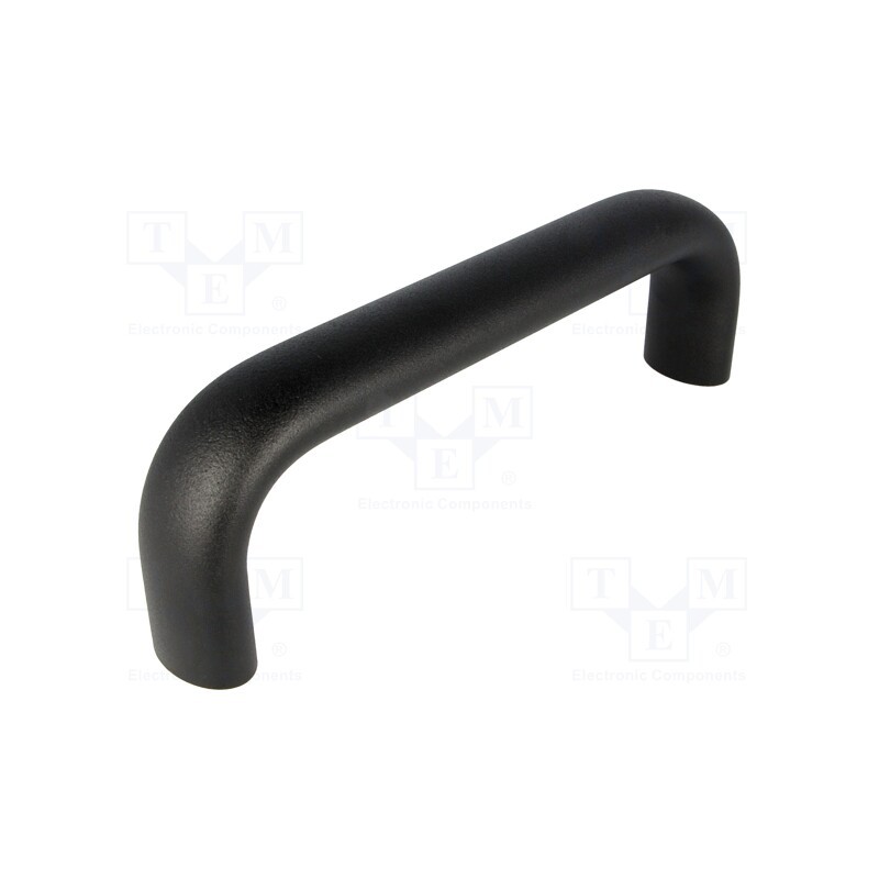1 pcs x ELESA+GANTER - GN5 65-26-160-SW - Handle, aluminium, black, H: 57mm, L: 177mm, W: 26mm