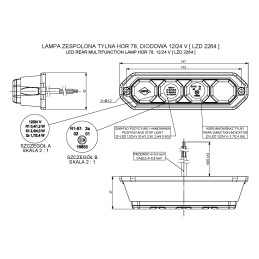 LED rear lamp LED tail lamps 12 24v lzd 2264