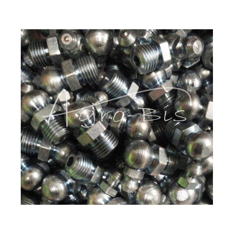 The M10x1 45 grease nipple is used to dispense lubricant into the birth