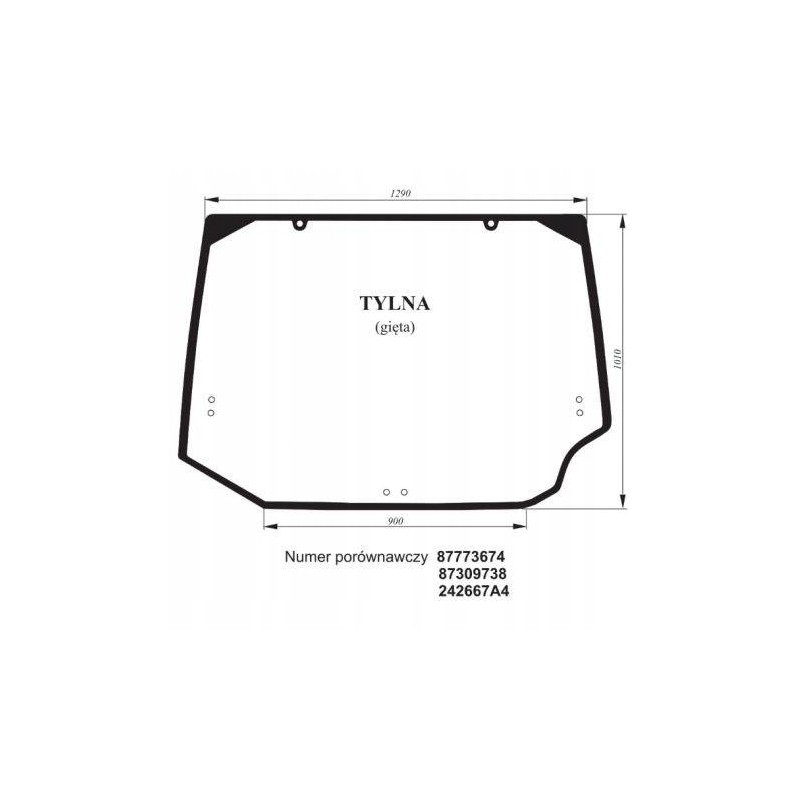 Rear window case bent green case magnum 225 25