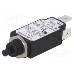1 pcs x SCHURTER - 4400.0338 - Circuit breaker, Urated: 240VAC, 48VDC, 14A, SPST, Poles: 1, screw