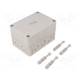 1 pcs x SPELSBERG - 10590901 - Enclosure: multipurpose, X: 94mm, Y: 130mm, Z: 81mm, TK PS, grey, IP66