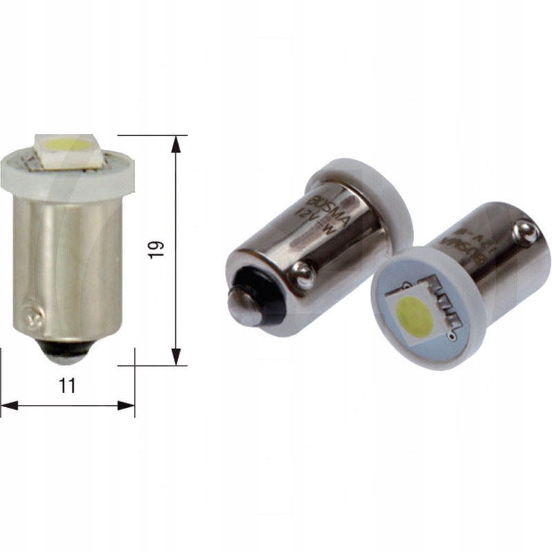 Bosma LED bulb replaces a 12v 4w ba9s t bulb