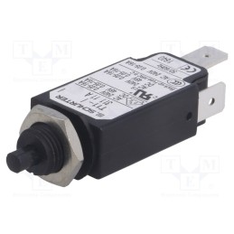1 pcs x SCHURTER - 4400.0606 - Circuit breaker, Urated: 240VAC, 48VDC, 11A, SPST, Poles: 1, screw