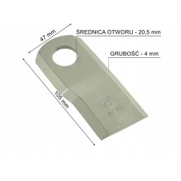 Kuhn mower blade, left, with rounding k6802970 52