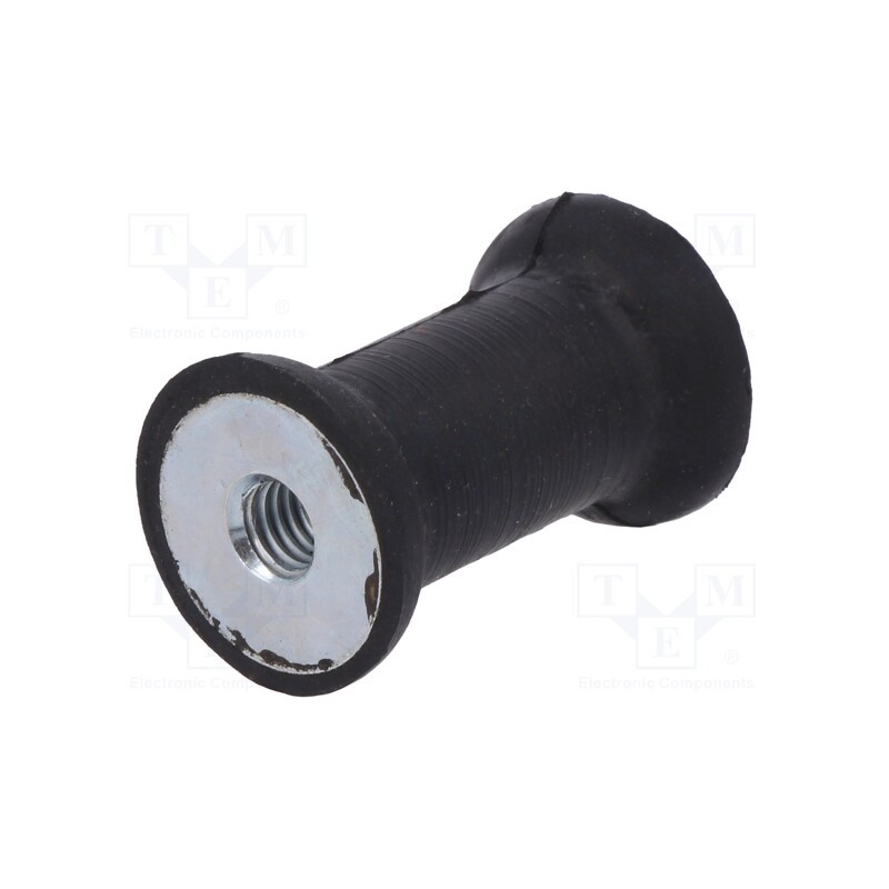 1 pcs x ELESA+GANTER - DVC.3-20-14-20-M6-55 - Vibration damper, M6, Ø: 20mm, rubber, L: 20mm, H: 6mm, 261N, 52N/mm
