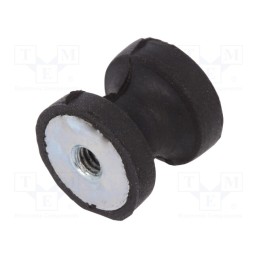 1 pcs x ELESA+GANTER - DVC.3-15-8,5-15-M4-40 - Vibration damper, M4, Ø: 15mm, rubber, L: 15mm, H: 4mm, 94N, 25N/mm