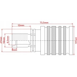 Quick connector external thread euro socket m14x1 5