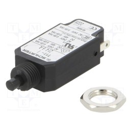 1 pcs x SCHURTER - 4400.0144 - Circuit breaker, Urated: 240VAC, 48VDC, 6A, SPST, screw, TZZ01, MCB